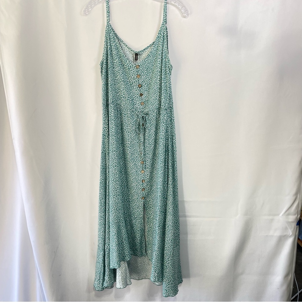 BROVAVE Womens Casual Boho Sundress Size Small Spaghetti Strap V Neck Midi Dress